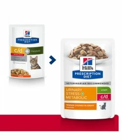 HILL'S Pet Nutrition Pâtée C/D URINARY STRESS MULTICARE + METABOLIC Chat 12x85g - Prescription Diet