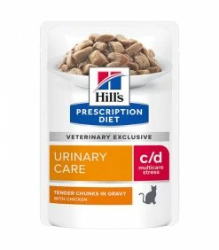 HILL'S Pet Nutrition Pâtée C/D URINARY STRESS MULTICARE POULET Chat 12x85g - Prescription Diet -alimentation chats boutique patee cd urinary stress multicare poulet chat 12x85g prescription diet 2