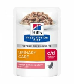 HILL'S Pet Nutrition Pâtée C/D URINARY STRESS MULTICARE SAUMON Chat 12x85g - Prescription Diet -alimentation chats boutique patee cd urinary stress multicare saumon chat 12x85g prescription diet 2