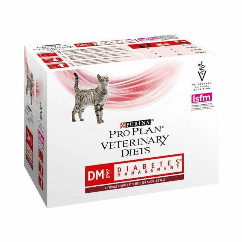 Purina Pâtée DM DIABETES MANAGEMENT BOEUF Chat 10x85g - Pro Plan Veterinary Diets 1 Purina Pâtée DM DIABETES MANAGEMENT BOEUF Chat 10x85g - Pro Plan Veterinary Diets