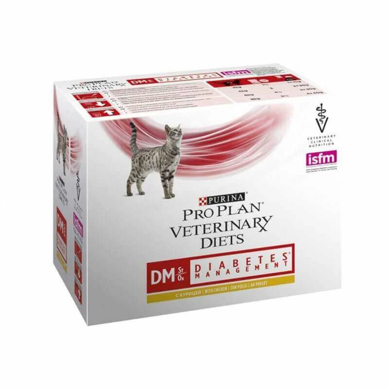 Purina Pâtée DM DIABETES MANAGEMENT POULET Chat 10x85g - Pro Plan Veterinary Diets 1 Purina Pâtée DM DIABETES MANAGEMENT POULET Chat 10x85g - Pro Plan Veterinary Diets