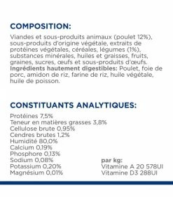 HILL'S Pet Nutrition Pâtée GASTROINTESTINAL BIOME MIJOTE POULET & LEGUMES Chat 24x82g - Prescription Diet -alimentation chats boutique patee gastrointestinal biome mijote poulet legumes chat 24x82g prescription diet 9