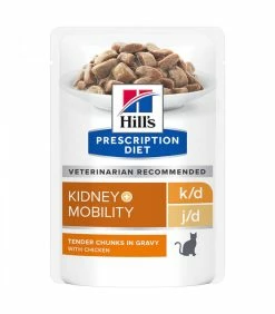 HILL'S Pet Nutrition Pâtée K/D J/D KIDNEY + MOBILITY POULET Chat 12x85g - Prescription Diet -alimentation chats boutique patee kd jd kidney mobility poulet chat 12x85g prescription diet 2