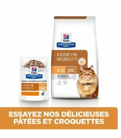 HILL'S Pet Nutrition Pâtée K/D J/D KIDNEY + MOBILITY POULET Chat 12x85g - Prescription Diet -alimentation chats boutique patee kd jd kidney mobility poulet chat 12x85g prescription diet 4