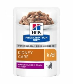 HILL'S Pet Nutrition Pâtée K/D KIDNEY BOEUF Chat 12x85g - Prescription Diet -alimentation chats boutique patee kd kidney boeuf chat 12x85g prescription diet 2