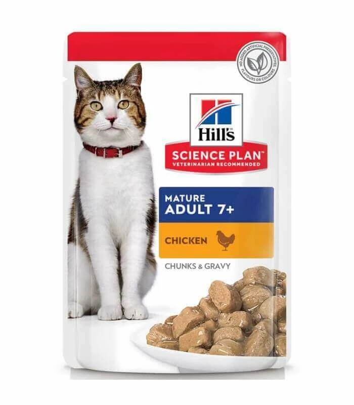 HILL'S Pet Nutrition Pâtée MATURE ADULT 7+ POULET Chat 12x85g - Science Plan 1 HILL'S Pet Nutrition Pâtée MATURE ADULT 7+ POULET Chat 12x85g - Science Plan