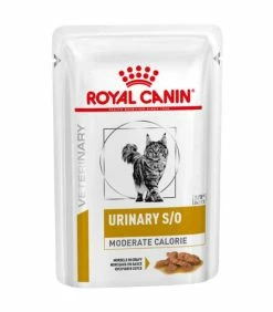 ROYAL CANIN Pâtée URINARY S/O MODERATE CALORIE MORCEAUX Chat 12x85g - Veterinary Health Nutrition