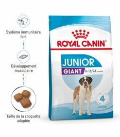 ROYAL CANIN Croquettes DOG GIANT PUPPY Sac 15 Kg - Veterinary Care Nutrition -alimentation chats boutique veterinary care nutrition chien junior giant sac 14 kg 8