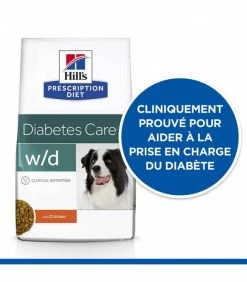 HILL'S Pet Nutrition Croquettes W/D DIABETES CARE POULET Chien Sac 12 Kg - Prescription Diet -alimentation chats boutique wd diabetes care poulet chien sac 12 kg prescription diet 2